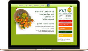 Webseite Obst und Gemüse Fill